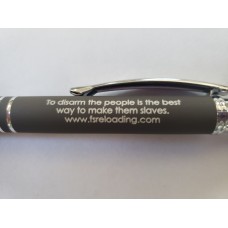 Black Bright Soft Touch Diamond Stylus Pen with Inscription