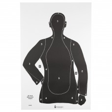 Action Target B-21E, Black Cardstock Target, 23