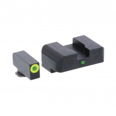 AmeriGlo Pro I-Dot 2 Dot Sights for Glock 17,19,22,23,24,26,27,33,34,35,37,38,39, Green/Green, Front and Rear Sights GL-301