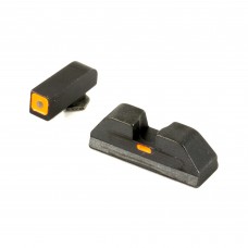 AmeriGlo CAP - Combative Application Pistol Sight, Fits Glock 17,19,22,23,24,26,27,33,34,35,37,38,39, Green/Orange, Green Tritium Front Sight With Orange LumiOutline, Rear Sight with Orange Lumi Horizontal Center Line GL-616