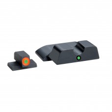 AmeriGlo Pro i-Dot, 2 Dot Complete Set, Tritium Night Sight, Fits S&W Shield, Green/Orange, Front/Rear Sights SW-245