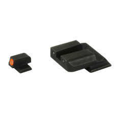 AmeriGlo Spartan Tactical Operator Sights for S&W M&P, Green/Green, ProGlo Front Sight w/ Orange Outline, Pro-Operator Tritium Rear SW-446