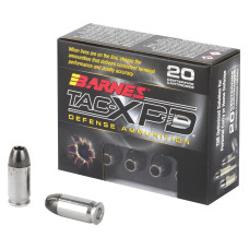 Barnes TAC-XPD, 380ACP, 80 Grain, TAC-XP, Hollow Point, Lead Free, 20 Round Box, California Certified Nonlead Ammunition 21552