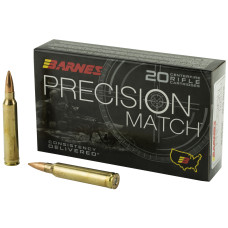Barnes Precision Match, 300 Win, 220 Grain, Open Tip Match Boat Tail, 20 Round Box 30740
