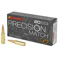Barnes Precision Match Burner, 6.5 Grendel, 120 Grain, Open Tip Match, 20 Round Box 30831