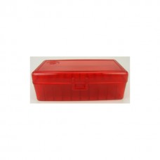 FS Reloading Plastic Ammo Box Small Pistol 50 Round Translucent Red