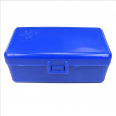 FS Reloading Plastic Ammo Box Small Pistol 50 Round Solid Blue