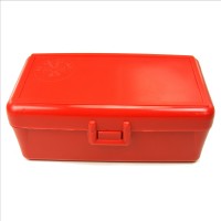 FS Reloading Plastic Ammo Box Medium Pistol 50 Round Solid Red