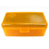 FS Reloading Plastic Ammo Box Medium Pistol 50 Round Translucent Amber