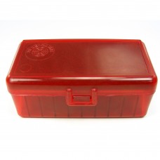 FS Reloading Plastic Ammo Box Medium Pistol 50 Round Translucent Red