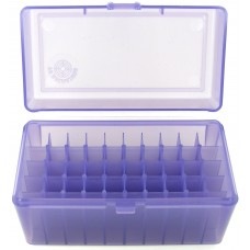 FS Reloading Plastic Ammo Box Small Pistol 50 Round Translucent Purple