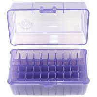 FS Reloading Plastic Ammo Box Small Rifle 50 Round Translucent Purple