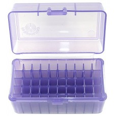 FS Reloading Plastic Ammo Box Small Rifle 50 Round Translucent Purple