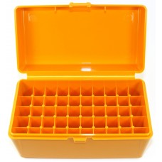 FS Reloading Plastic Ammo Box Large Rifle 50 Round Solid Amber