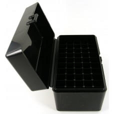 FS Reloading Plastic Ammo Box Medium Rifle 50 Round Solid Black