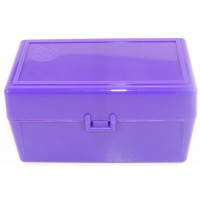 FS Reloading Plastic Ammo Box Medium Rifle 50 Round Solid Purple