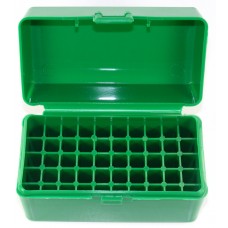 FS Reloading Plastic Ammo Box Small Rifle 50 Round Solid Green