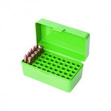 MTM Case-Gard Solid Green Ammo Box 50 Rounds 22 Hornet, 30 M1 Carbine