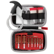 Real Avid Gun Boss, Universal Cable Kit, Fits .17-.45Cal, 20Ga, 12Ga, Cleans Rifles, Shotguns, Handguns, Flex Rod, T-Handle, Mops, Brushes, Slotted Tips, Large/Small Threaded Adapters, Cleaning Patches, Compact, Weather Resistant Zippered Travel
