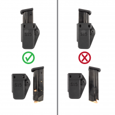 Shield Arms S15 Magazine Carrier Ambidextrous IWB/OWB Kydex Matte Black