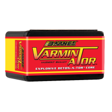 Barnes Varmin-A-Tor .243 Caliber, 6mm 72 Grain Hollow Point Flat Base Bullets box of 100