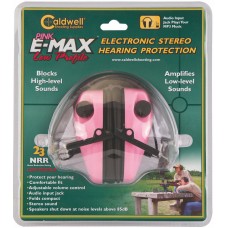 Caldwell E-Max Low Profile Electronic Hearing Protection - Pink