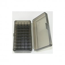 FS Reloading Plastic Ammo Box Large Pistol 50 Round Translucent Smoke