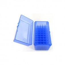 FS Reloading Plastic Ammo Box Large Rifle 50 Round Translucent Blue