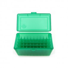 FS Reloading Plastic Ammo Box Large Rifle 50 Round Translucent Green