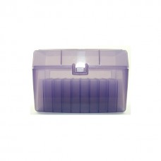 FS Reloading Plastic Ammo Box Large Rifle 50 Round Translucent Purple