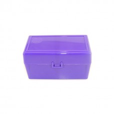 FS Reloading Plastic Ammo Box Large Rifle 50 Round Solid Purple