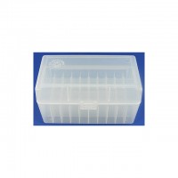 FS Reloading Plastic Ammo Box Medium Rifle 50 Round Translucent Clear