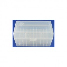 FS Reloading Plastic Ammo Box Medium Rifle 50 Round Translucent Clear