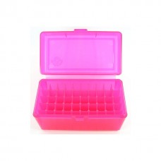 FS Reloading Plastic Ammo Box Large Rifle 50 Round Translucent Pink