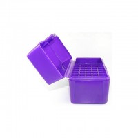 FS Reloading Plastic Ammo Box Small Rifle 50 Round Solid Purple