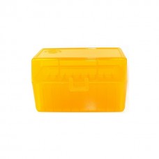 FS Reloading Plastic Ammo Box Small Rifle 50 Round Translucent Amber