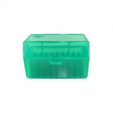 FS Reloading Plastic Ammo Box Small Rifle 50 Round Translucent Green