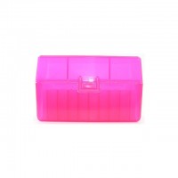 FS Reloading Plastic Ammo Box Small Rifle 50 Round Translucent Pink